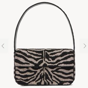 Tommy Beaded Bag Black and White